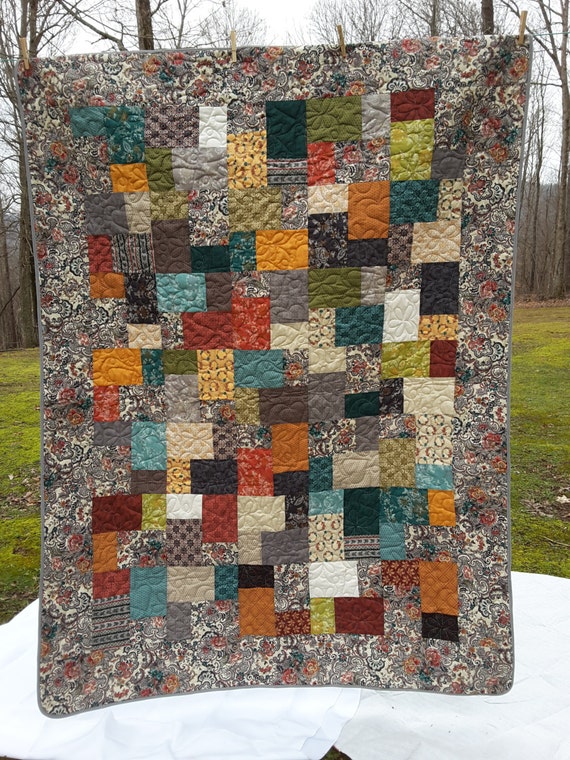 Adult Snuggle/Throw Quilt by FickleCreekQuilts on Etsy