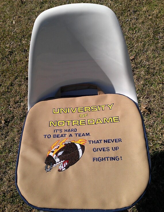 Items similar to NOTRE DAME Fighting Irish Football Embroidered Stadium