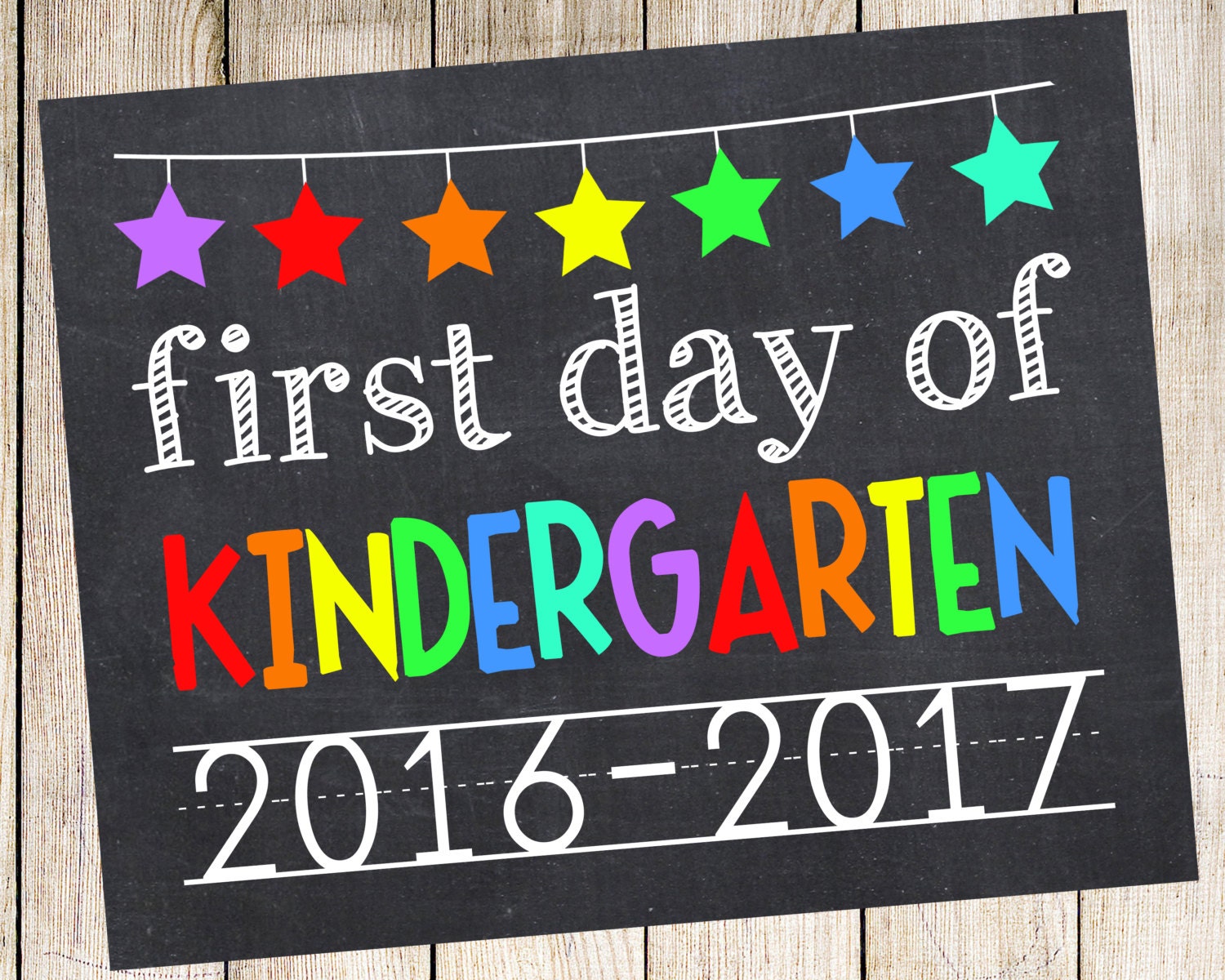 Adorable image for printable first day of kindergarten sign Amazing image in printable first day of kindergarten sign