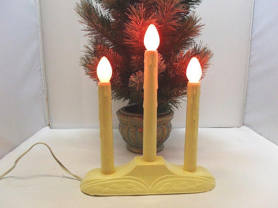 Christmas Candelabra Candolier / Electric Plastic Window