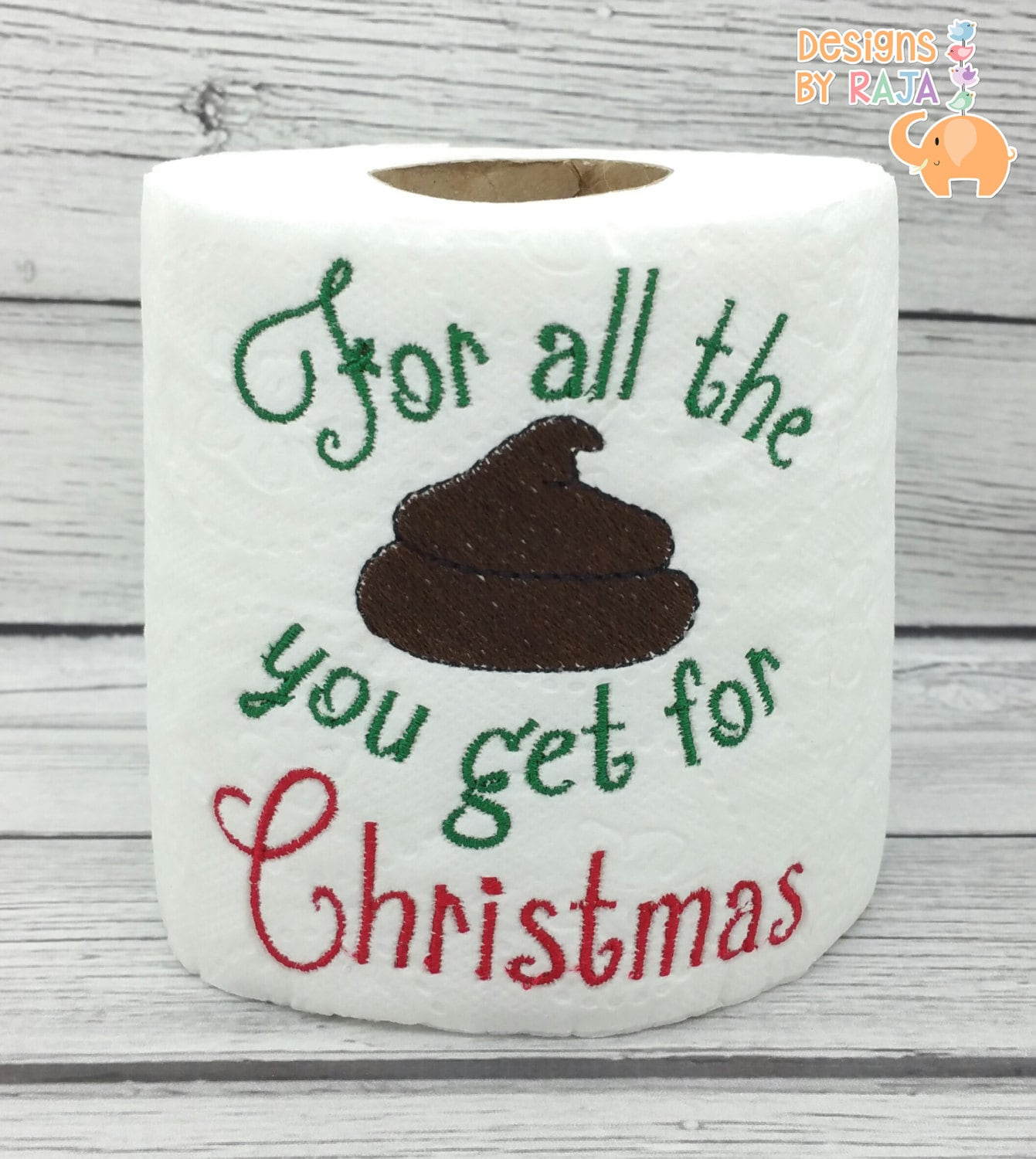 Christmas embroidered toilet paper Christmas gift Christmas