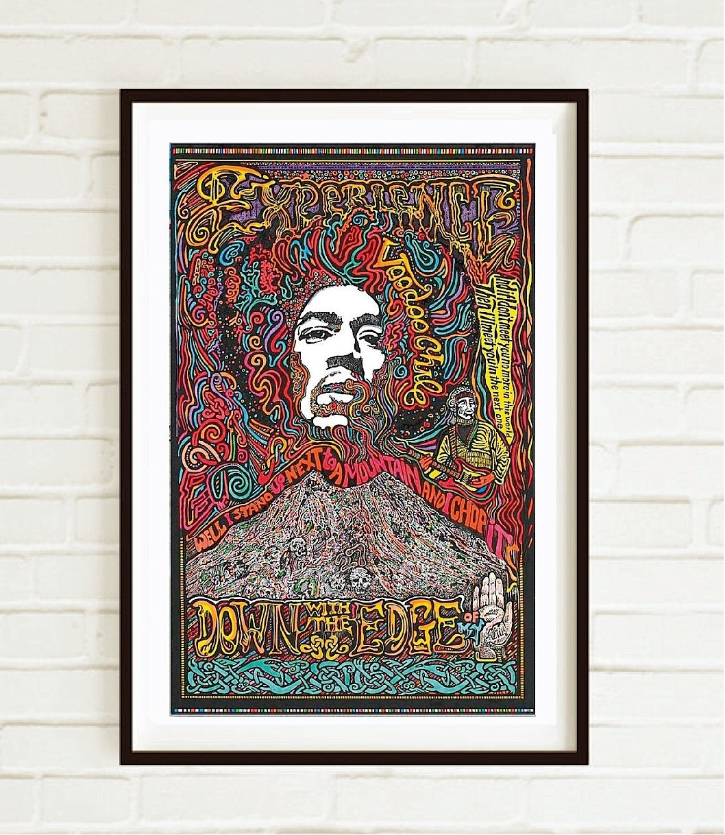 Jimi Hendrix Print by Posterography by Posterography on Etsy