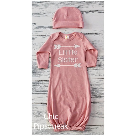 Baby Gown Newborn Gown Baby Sleeper Baby Onesie by ChicPipsqueaks