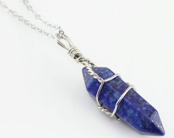 39mm Double Terminated Lapis Lazuli Pendant