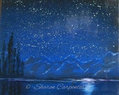 Original Artwork Instant Download - Moon Star Sky Original Artwork Instant Download - Moon Star Sky