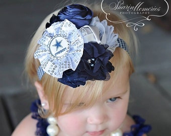 Dallas Cowboys Headband/Baby Headband/Baby Headbands and Bows/Baby Girl Headband/Girl Headband Baby/Toddler Headband/Baby Romper