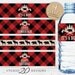 Instant Download Buffalo Plaid Baby Shower Water Bottle Labels, Printable Black Red Lumberjack Bottle Labels, It's a Boy Water Labels #87A