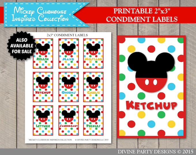 SALE INSTANT DOWNLOAD Mouse Clubhouse 8x10 Hot Diggity Dog Bar Party Sign / Printable Diy / Clubhouse Collection / Item #1626