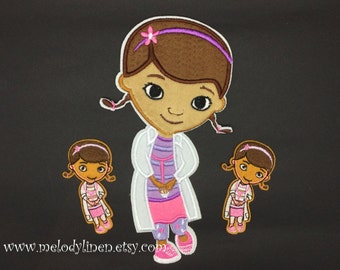 Large size 7"by4"(9.5cm x 18cm)Doc McStuffins iron on patch, small size 1.5x 2.7" Doc McStuffins iron on appliques, Doc McStuffins patch
