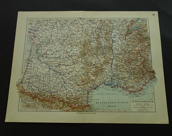1883 antique map of Alpes-Maritimes departement by VintageOldMaps