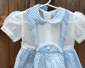 Babyhug Cotton Knit Sleeveless Peter Pan Collared Frock with Polka Dots & Cherry Print - Blue