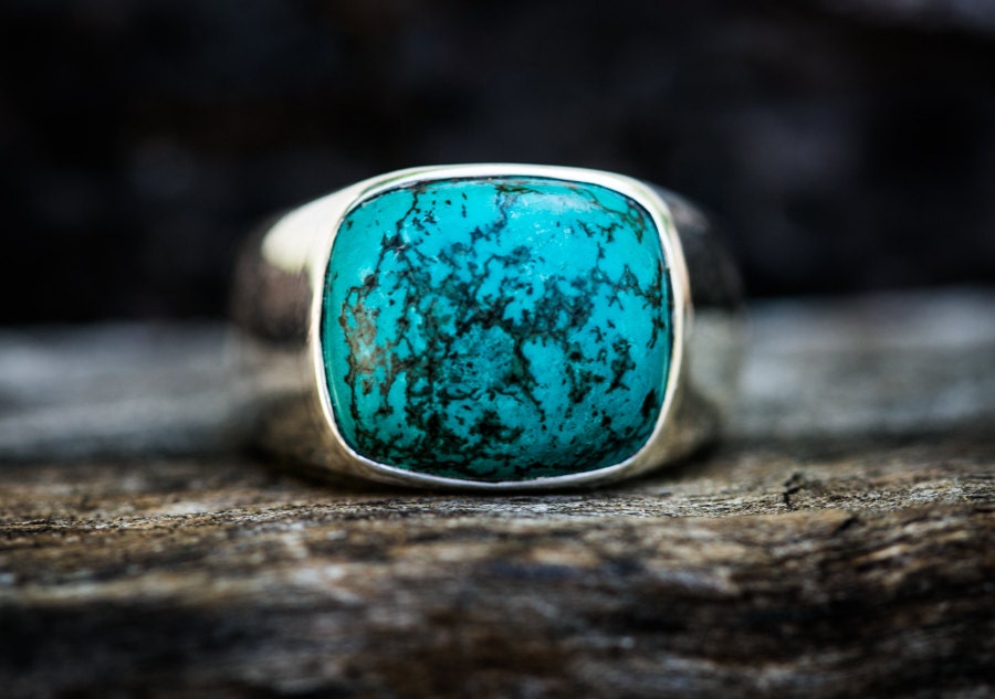 Turquoise Ring size 13 Turquoise Mens Ring Mens Turquoise