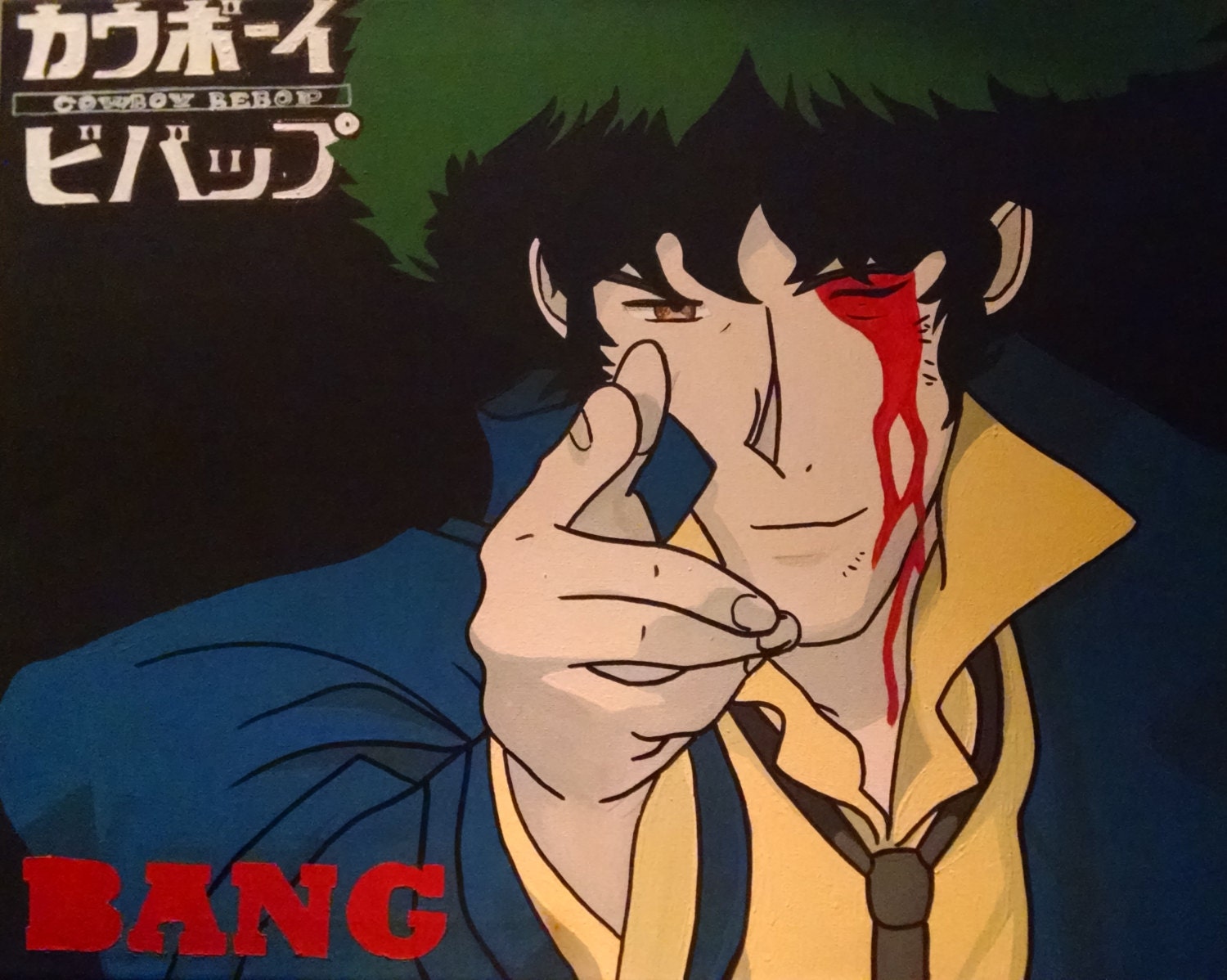 Bang Cowboy Bebop Spike Spiegel Painting By GoldManeRoyale On Etsy