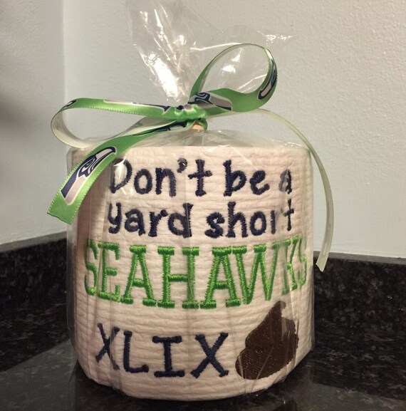 Seattle Seahawks embroidered toilet paper gag gift