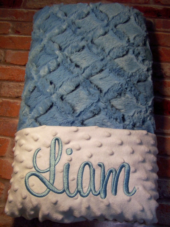 Personalized Baby Blanket Minky Blanket Minky Embroidery