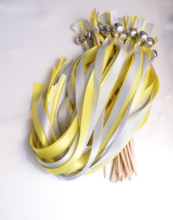 NEW STYLE 100 Wedding Wands with Bells Choose your colors