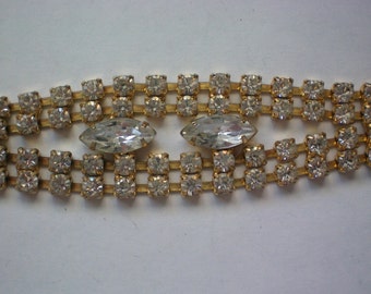 Glitzy Rhinestone Party Bracelet - 4406