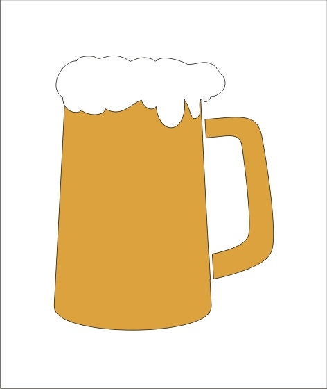 Beer Mug STENCIL Available in 5 sizes Create your own | Etsy