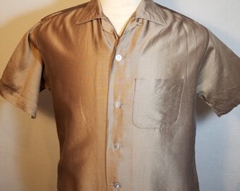 FREE SHIPPING Vintage 1950 Men Iridescent Shirt