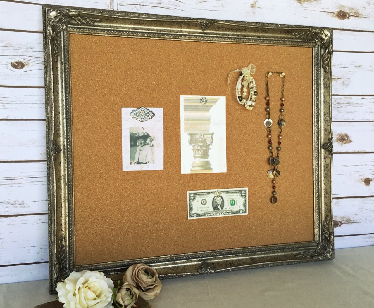 Large cork board framed cork board bulletin by YouMatterDesigns