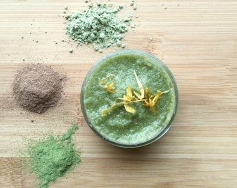 Herbal Face Scrub w. Active Botanicals | Anti Aging Facial Scrub for Sensitive Skin | Vegan Face Scrub for Dry Skin | Organic Skin Care