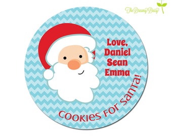 Santa Cookie Plate for Kids - Personalized Santa Cookie Plate - Santa Christmas Plate - Personalized Santa Face Plate - Santa Plate w/ Names