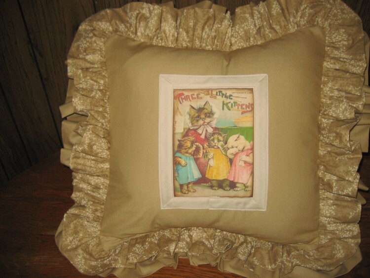 Nursery Rhyme Pillow 16 16. With Double by countryprimstitches