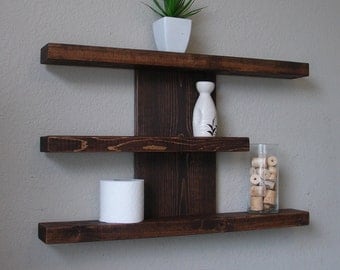 Modern Rustic 3 Tier Wall Shelf