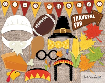 Instant Download Thanksgiving Photo Booth Props Printable Pack 15 items