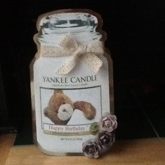 Yankee candle birthday card