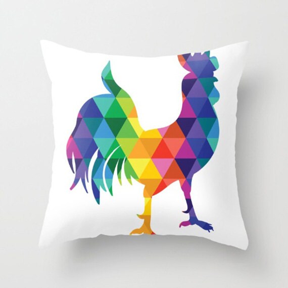 Throw Pillow - Colors of the Rainbow - The Rockin' Rooster