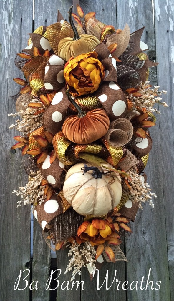 Fall Wreath Fall Swag Autumn Swag Autumn Wreath Rustic
