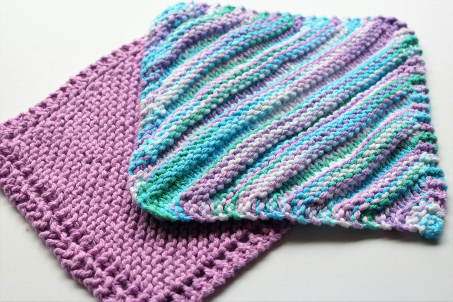 Download Knit Dishcloth Set of 2 Knitted Washcloth Reusable Cloth