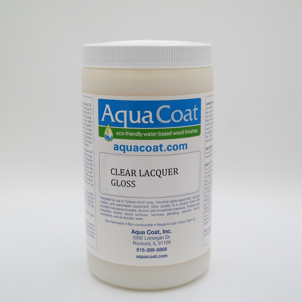 Aqua Coat Clear Lacquer, WaterBased Wood Finish, Gloss from