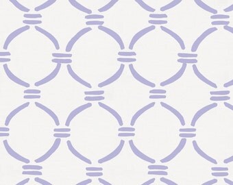 Lilac Lattice Circles Organic Fabric - By The Yard - Girl / Modern / Fabric