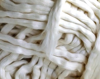 Cotton Roving, Organic Upland - 8 ounces