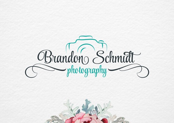 Hand drawn Photography  logo  Premade Photography  Logo  Design