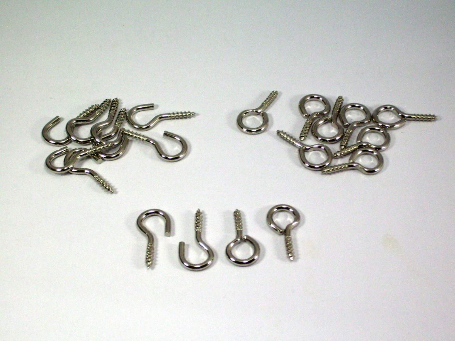 20 pairs Metal Screw Hooks and Eyes for Net Curtain Picture