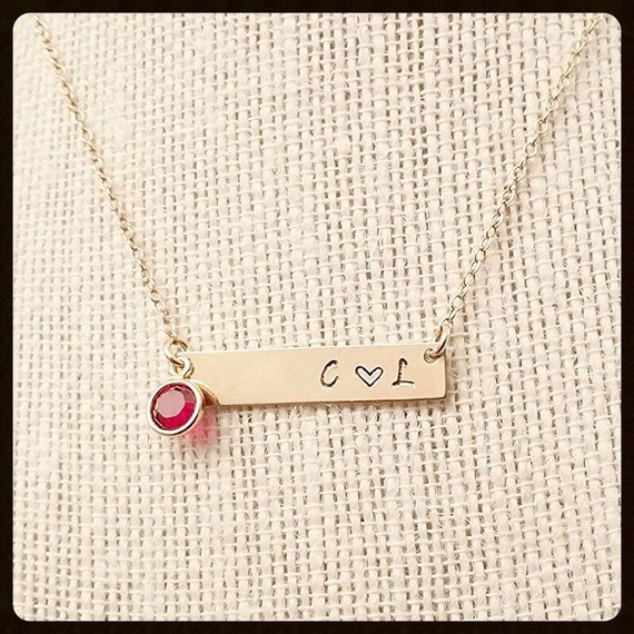 Gold Hand Stamped Personalized Name Plate by BeadTreasuresByLori