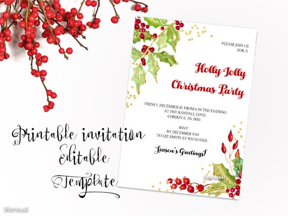 Christmas Invitations Templates Printable 6