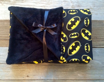 Batman baby blanket, batman security blanket, batman lovey