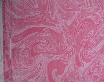 100 percent cotton, marbled pink fabric