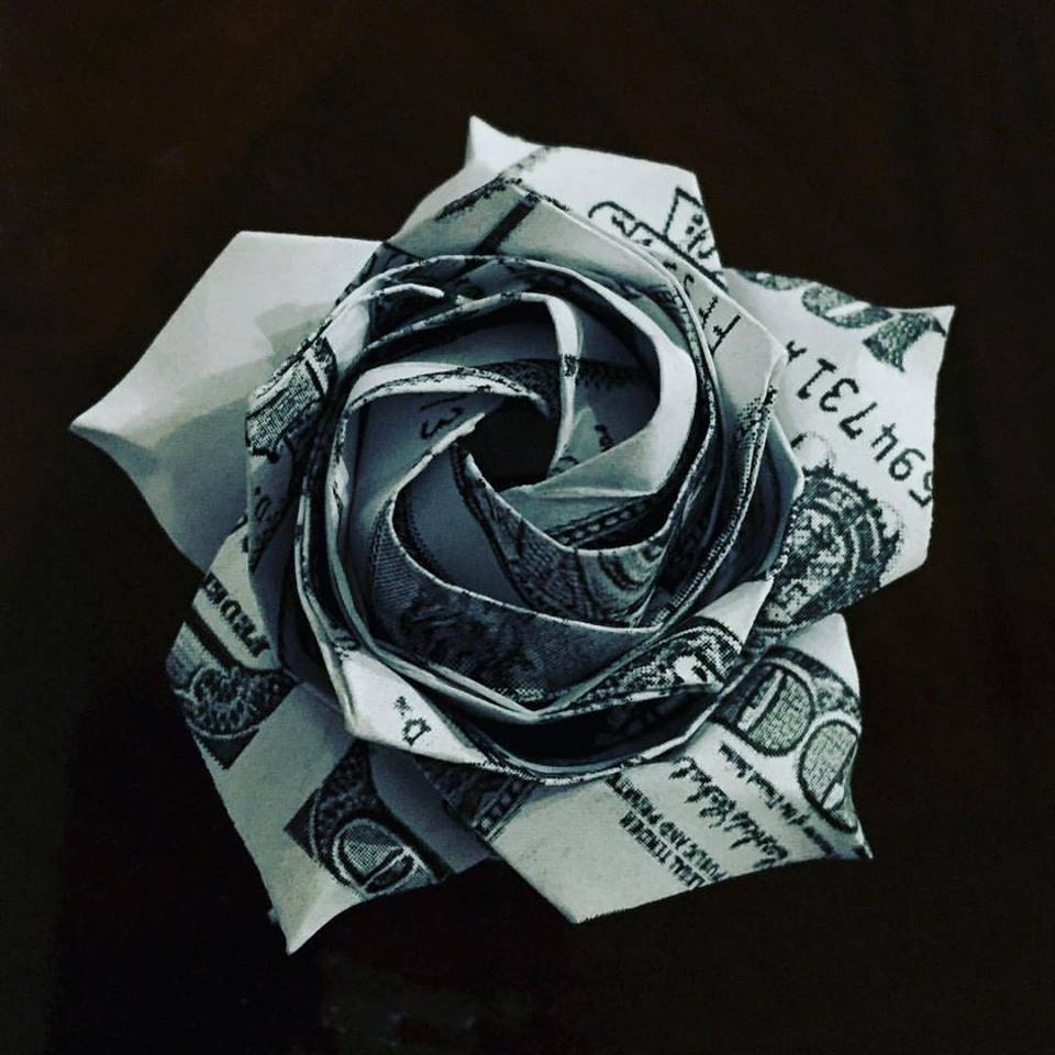 Origami Roses Money roses money flowers Paper flowers