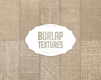 Burlap Digital Paper: "Burlap Textures" with digital burlap textures and digital burlap backgrounds in neutral colors