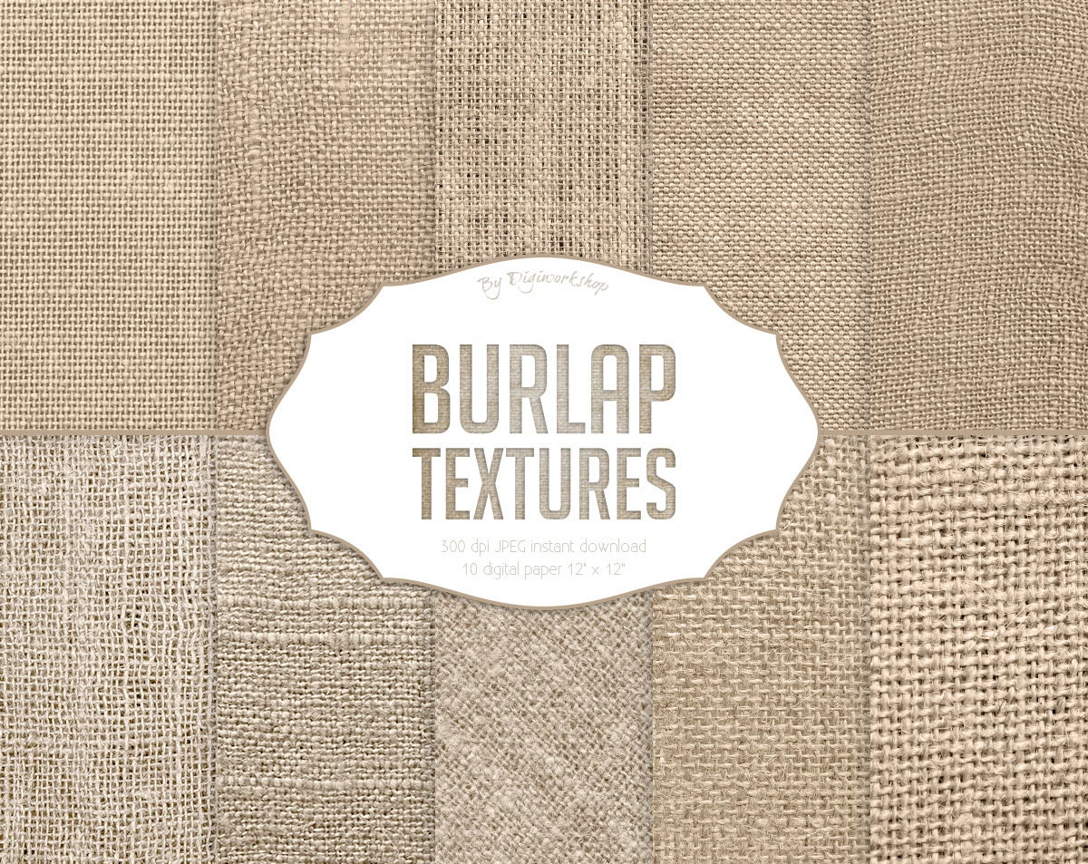 Burlap Digital Paper Burlap Textures with digital