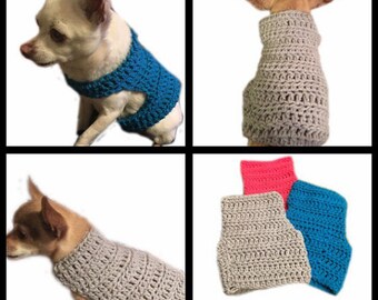 Dog Sweater - Small Size CROCHET PATTERN Dog Pet Chihuahua Vest Birthday Jacket Sweater Apparel Clothes Costume Outfit