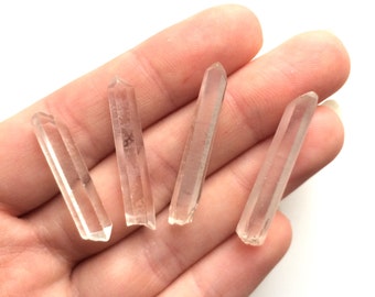 Singing crystals small quartz points 4 pieces