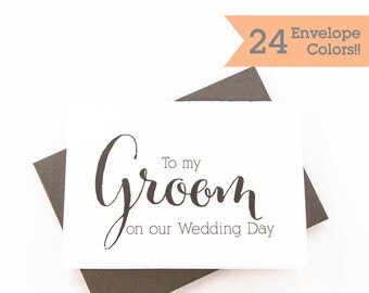 To My Groom Card, Wedding Day Card, Wedding Day Cards (WC001-CN)