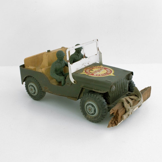 1950's ww2 willys mobile radar toy jeep marx lumar jeep