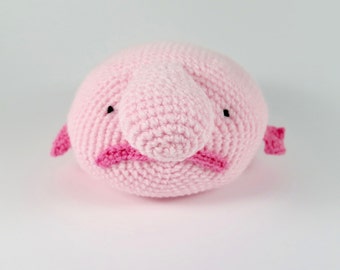 Bertha the Blobfish Amigurumi Crochet DIGITAL PATTERN